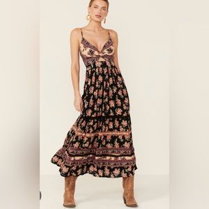 Soft flowy western bohemian dress